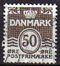 Denmark - 1972 - Coat Of Arms - 50 KR - Brown - Denmark Arms Shield - Scott 494 - 0